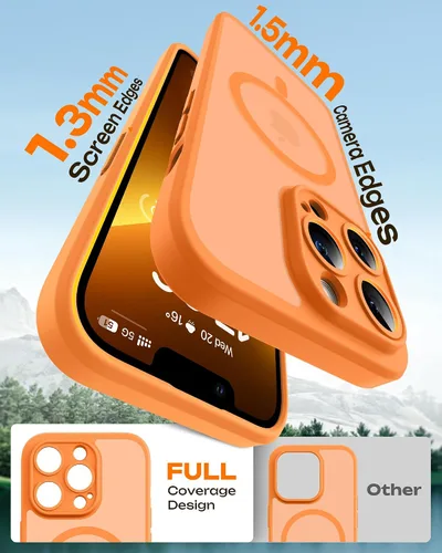 Vista 73 de TOCOL Funda magnética 3 en 1 para iPhone 15 Pro, mejorada [protección completa de cámara] con 2 protectores de pantalla, compatible con MagSafe Gris