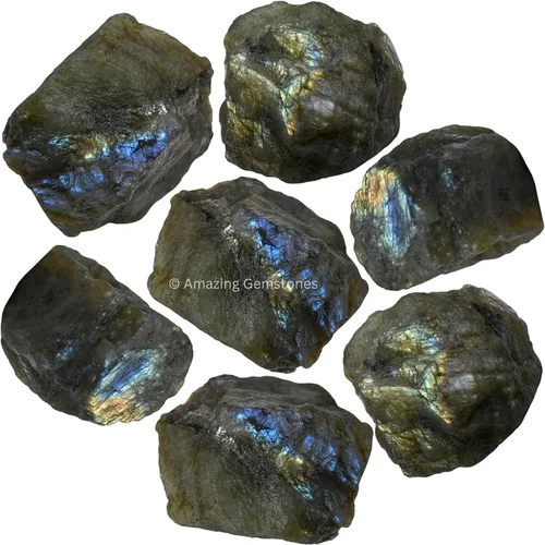 Vista 32 de 1 libra de piedras preciosas y piedras curativas en bruto a granel para hacer joyería con envoltura de alambre, Wicca y curación con cristales