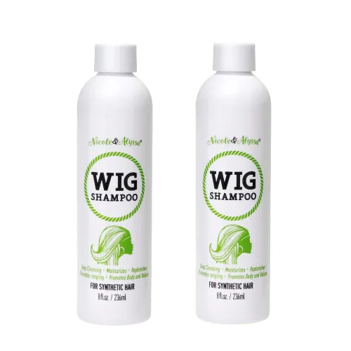 Vista 5 de Nicole & Alyssa - Champú de peluca para cabello sintético 8oz - Remoja y enjuague, limpieza profunda, revitaliza, hidrata, desenreda (paquete de 1)