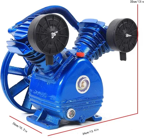 Vista 7 de Cabezal de bomba de compresor de aire, cabezal de reemplazo de bomba de compresor de aire tipo V 3HP para reparación de automóviles de fábrica