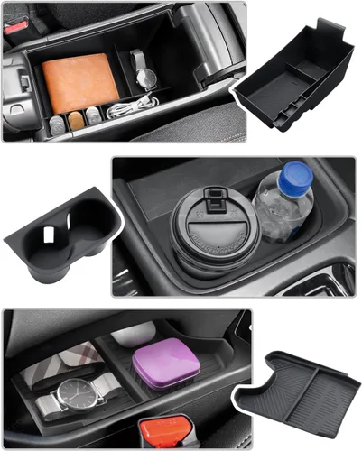 Vista 3 de CDEFG Bandeja organizadora de consola central Honda HR-V 2023 2024 2025 2026 para Honda HR-V 2023-2026 (deporte, EX-L, LX), accesorios para consola