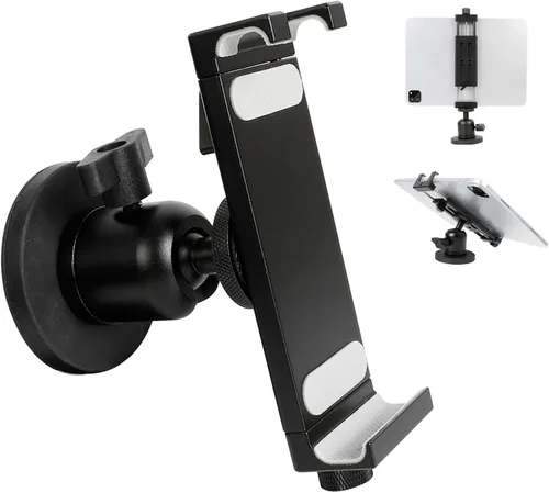 Vista 8 de Soporte de tableta de aleación de aluminio con cabezal de bola de 1 pulgada - Soporte giratorio para tableta 360 para iPad y otros dispositivos