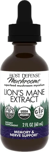 Vista 10 de Host Defense Mushrooms Extracto de Melena de León - Suplemento Líquido de Melena de León para la Salud Cerebral - Soporte de Hongos para el Enfoque