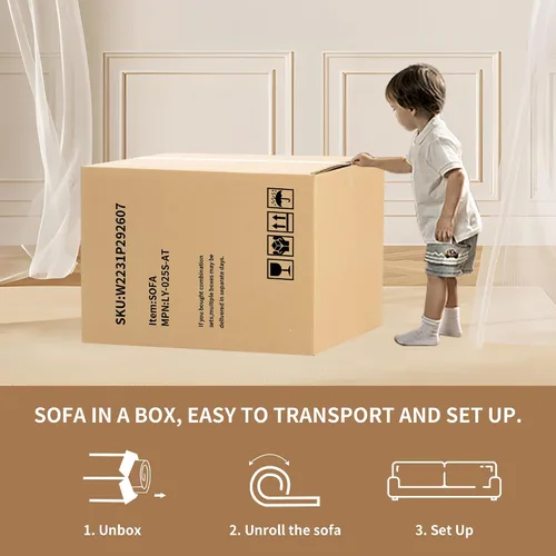 Vista 6 de Sofá modular curvo de 65 pulgadas para sala de estar, moderno sofá modular de felpilla de felpa con asiento profundo comprimido sin hueso con 3