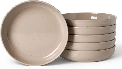 Vista 20 de famiware Milkyway - Juego de 4 cuencos para pasta, 33 onzas, hilo beige