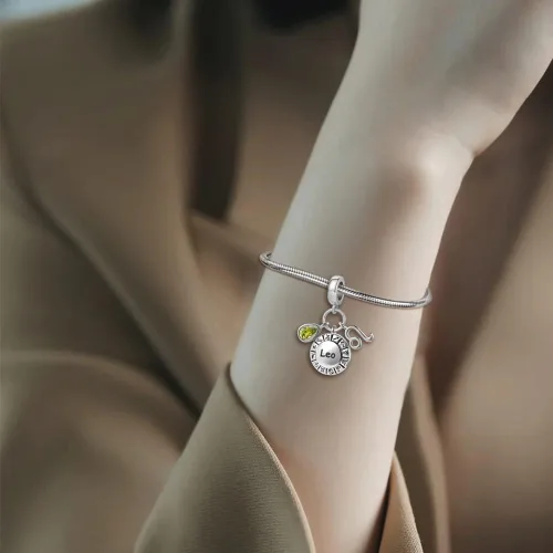 Vista 4 de QeenseKc 12 cuentas de cumpleaños con signo del zodíaco para pulsera Pandora