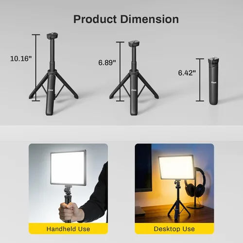 Vista 4 de RALENO Panel de luz suave de video LED de 13 pulgadas con soporte