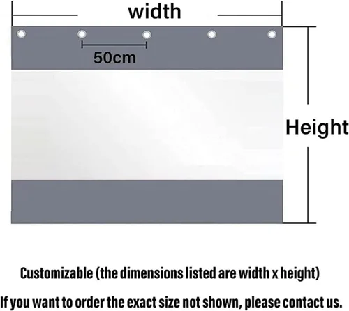 Vista 7 de Panel de lonas transparentes, impermeable, para exteriores, cortinas de PVC resistentes a los rayos UV, resistentes a la intemperie, para patios