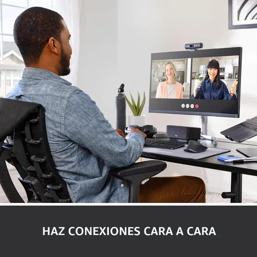 Vista 10 de Logitech Brio 501 - Cámara web Full HD con corrección automática de luz, modo de espectáculo, micrófonos de reducción de ruido, cubierta de Negro
