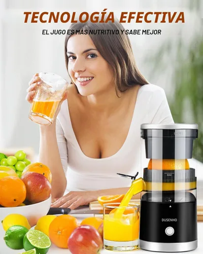 Vista 5 de Exprimidor eléctrico de cítricos recargable - Máquinas exprimidoras eléctricas con USB y cepillo de limpieza, exprimidor compacto portátil
