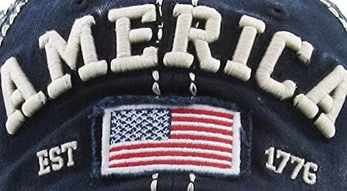 Vista 4 de Gorra de béisbol ajustable con diseño de águila de Estados Unidos de América