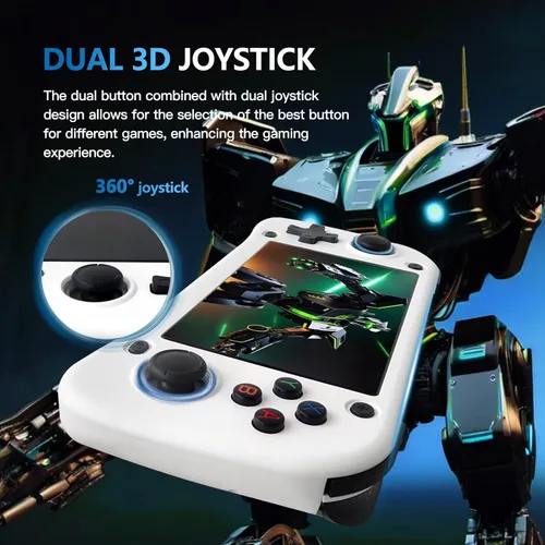 Vista 4 de Nueva consola de juegos portátil retro G28, tarjeta TF 64G integrada, consola de juegos clásica integrada de 15000 juegos, 4.3 pulgadas HD, 2100 mAh