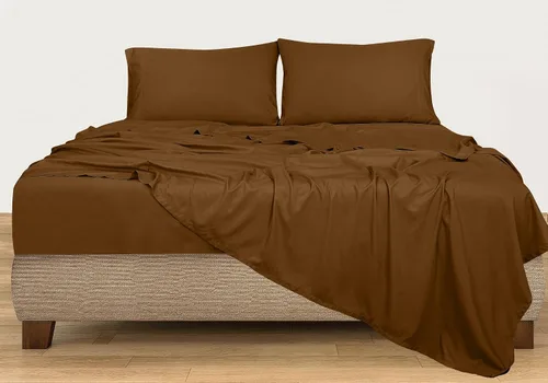 Vista 8 de ROYALE LINENS - Juego de sábanas de 300 hilos, 100 % algodón peinado de fibra larga, 3 piezas, sábana individual, sábana encimera y funda