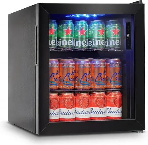 Vista 11 de Refrigerador de bebidas de 17 pulgadas de ancho – Enfriador de bebidas para 126 latas con puerta de vidrio Mini refrigerador de cerveza