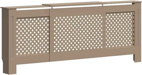 Vista 42 de vidaXL Cubierta del radiador, gabinete de cubierta de calentador de diseño de listones con estante de almacenamiento superior, ocultar tubos Marrón