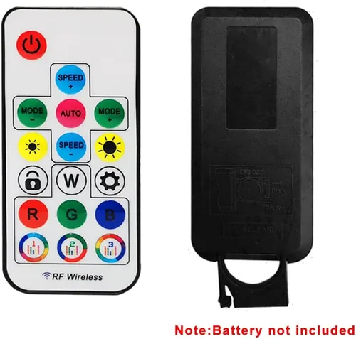 Vista 6 de DC5-24V 17Keys Music Led Controller 3Pin Mini RF Remote para WS2812B WS2811 5050 RGB Tira direccionable individualmente 358 modos