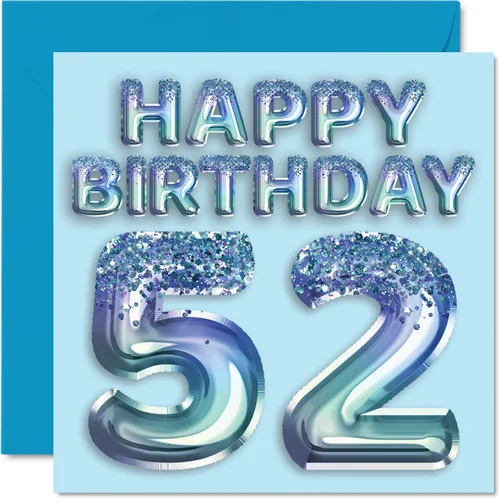 Vista 123 de Stuff4 Tarjeta de primer cumpleaños para niños, globo de fiesta con purpurina azul, tarjetas de feliz cumpleaños para niño de 1 año, nieto, hijo, 57
