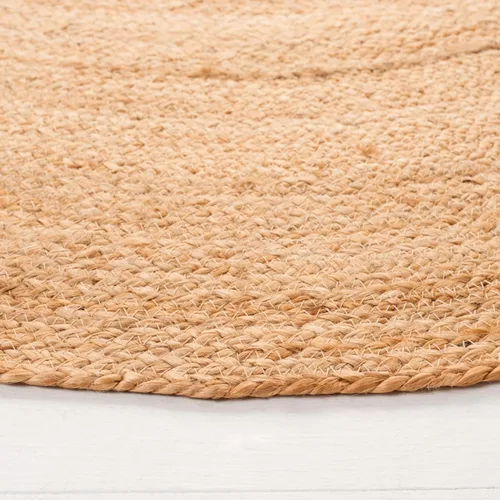 Vista 3 de SAFAVIEH Alfombra de área de la colección Natural Fiber – Alfombra redonda de 3 pies, natural, hecha a mano de yute trenzado, ideal para zonas