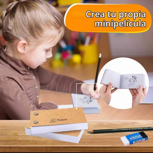 Vista 2 de PRIMBEEKS Papel Premium en Blanco para Libros Abatables con Agujeros, 280 Hojas (560 Páginas) Libros Abatables Sin Sangría - Funciona
