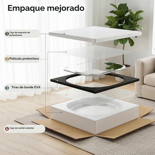 Vista 6 de Suidia Espejo de baño, espejo de pared de 20 x 20 pulgadas, espejo de baño sin marco con borde biselado para dormitorio, sala de estar, entrada
