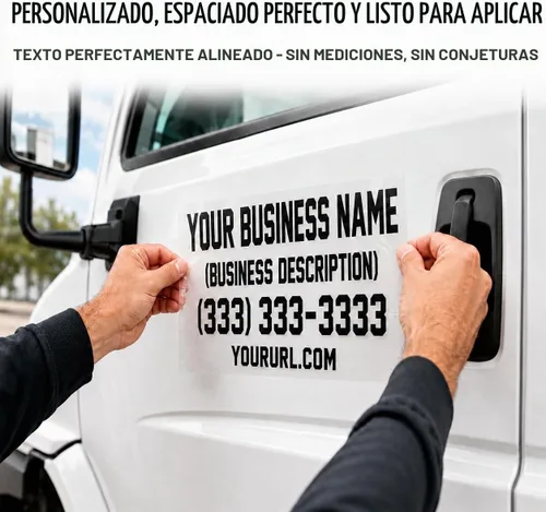 Vista 2 de VulgrCo Calcomanías personalizadas para camiones, calcomanías de número USDOT, calcomanías personalizadas para camiones, calcomanías resistentes a