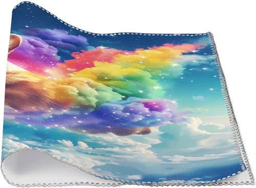 Vista 3 de Cute Rainbow Corgi Placemats Set of 6 Resistant Table Mats Washable Place Mats for Dinner Party Table Decoration