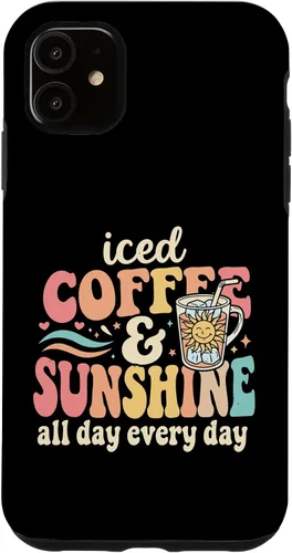 Vista 8 de Iced Coffee and Sunshine Funny Summer Case for iPhone 17