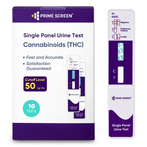 Vista 9 de Paquete de 5 Prime Screen Kit de prueba de drogas de marihuana (THC) - Prueba de detección de drogas en orina aprobada médicamente - Detecta