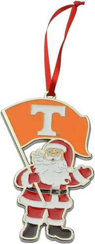 Vista 4 de Adorno navideño de metal Santa Auburn Tigers