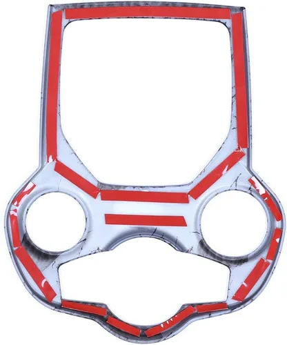 Vista 7 de Pegatina de fibra de carbono ABS cromada para el interior del coche, para Alfa Romeo Giulia Stelvio 2017 2018 2019 (fibra de carbono, artículo 1)