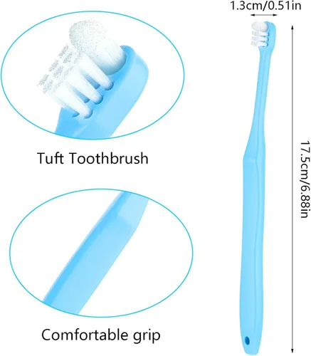 Vista 2 de WLLHYF 2 Piezas Cepillo de Dientes de Mechón Cabeza Pequeña Extremo Cónico Wisdom Interdental Interespacio Cuidado Suave Cepillo de Dientes Pequeño