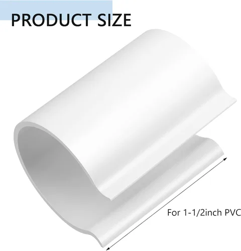Vista 3 de Jetec 16 clips blancos para cubierta de piscina para piscinas sobre el suelo, abrazaderas de PVC para piscina, clips de cubierta de protección