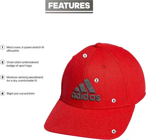 Vista 2 de adidas Gorra de ajuste elástico estructurado Producer 2 para hombre