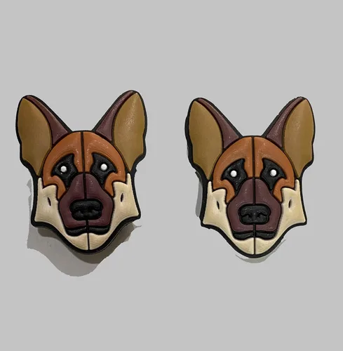 Vista 3 de Damorr Dog Croc Charms German Shepherd Yorkshire Yorkie Compatible with Croc Clogs (2 pack)