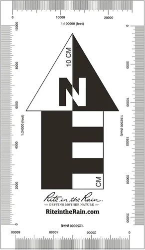 Vista 11 de Rite in the Rain All-Weather, cuaderno de tapa dura, 4 3/4" X 7 1/2", tapa amarilla, patrón geológico (N°. 540F)