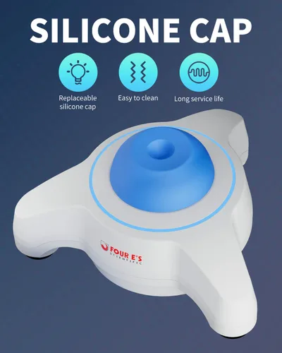 Vista 6 de Mezclador Mini Vortex con Tapa de Silicona Intercambiable Extra, Shaker Lab Vortex con Función Táctil, 5600rpm, Diámetro Orbital de 6mm, para Azul