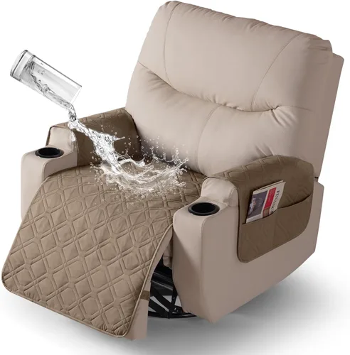 Vista 34 de VANSOFY - Fundas de asiento 100% impermeables para sillas reclinables, color azul, 22 pulgadas Azuree