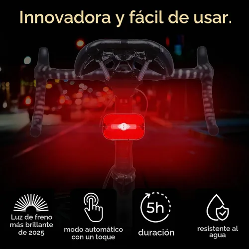 Vista 3 de LICHTMEISTER® Bike Tail Light with Reflector and Intelligent Brake Light Function – Rear Bike Light LED – Bicycle Tail Light