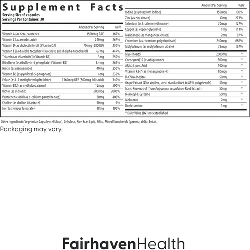 Vista 5 de Fairhaven Health FH Pro para Mujeres Suplementos de Fertilidad Estudiados Clínicamente para Mujeres Ayuda a la Ovulación, Equilibrio Hormonal