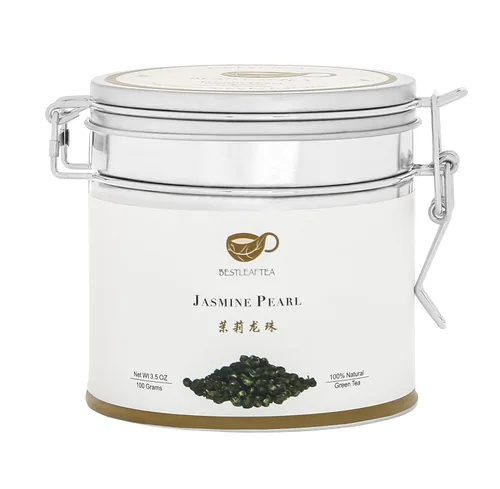 Vista 5 de BESTLEAFTEA - Té verde perla de jazmín recogido en primavera/té chino de hojas sueltas 3.53 oz/3.5 OZ