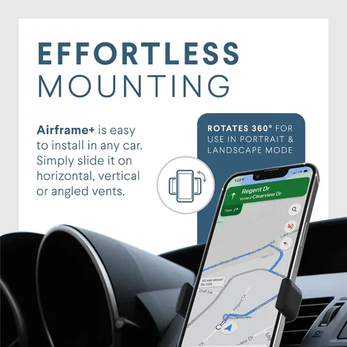 Vista 4 de Kenu Airframe+, soporte de teléfonos/tabletas para autos., Airframe+, 6", Negro