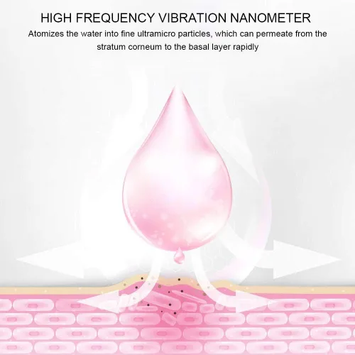 Vista 4 de Facial Mister Portátil Mini Cool Mist Práctico Pulverizador Profesional Atomización Humidificador Facial Vapor Facial Hidratante e Hidratante Spa