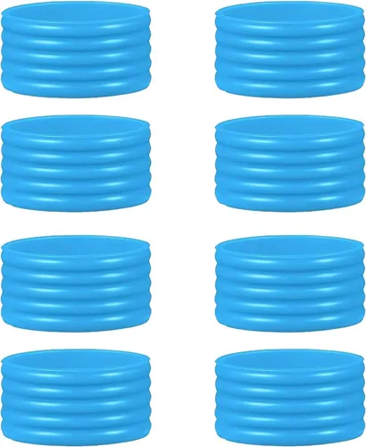 Vista 10 de 15 colores disponibles Buena elasticidad 8-45 piezas de raqueta de tenis/paletas de pickleball/squash anillo de silicona raqueta agarre bandas