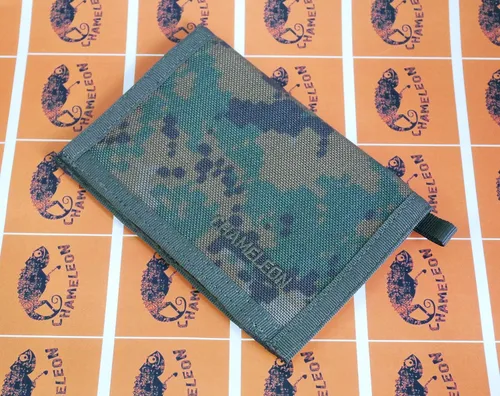 Vista 5 de Chameleon Cartera plegable de velcro para hombre, billetera táctica delgada con bolsillo frontal de viaje, Morpat