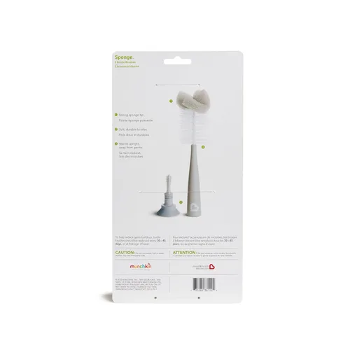 Vista 7 de Munchkin® Sponge™ - Cepillo para botellas, color gris, 2 unidades (paquete de 1)