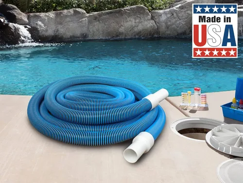 Vista 3 de Poolmaster Deluxe Manguera de aspiradora para piscina resistente a aplastamiento, con extremo giratorio, 1 1/2 pulgadas x 45 pies