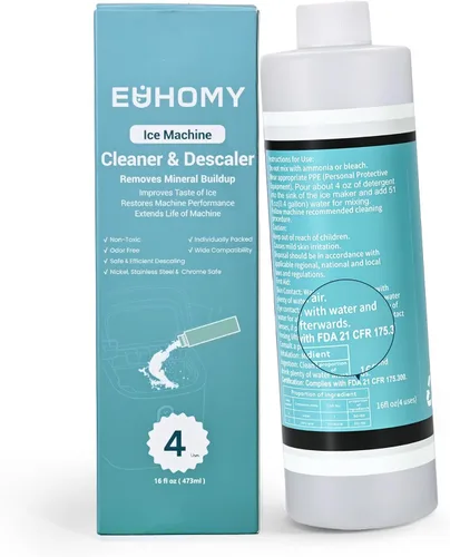 Vista 8 de EUHOMY Limpiador Descalcificador de Máquina de Hielo, 16 Fl OZ Limpiador de Máquina de Hielo (4 Usos por Botella), Solución Descalcificadora