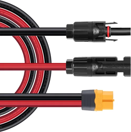 Vista 2 de Cable de Extensión de Carga Solar a XT60 de 25 pies 12AWG Adaptador XT60 a Cable Conector de Panel Solar Compatible con Ecoflow River Delta Series