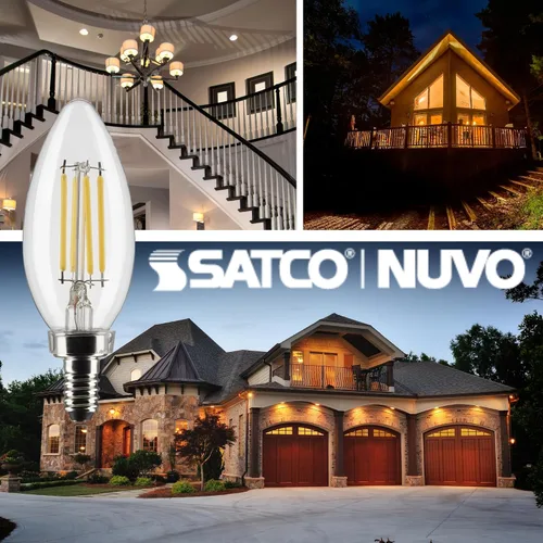 Vista 4 de Satco S21265 - Bombilla LED B11 de 4 W, 3000 K (2 bombillas)