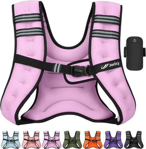 Vista 9 de Chaleco con peso unisex, con franja reflectante para correr, entrenamiento, caminar, entrenamiento de fuerza, pérdida de peso, fitness
